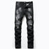 Straight Pants Men's Ripped Jeans Younger Mid Waisted Denim Jeans